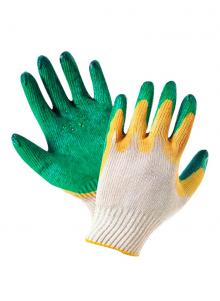 Перчатки хб двойной латексный облив